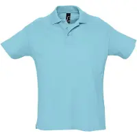 Sols Heren Zomer II Pique Poloshirt met korte mouwen (Blauw Atol)