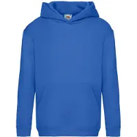 Fruit Of The Loom Kinder Unisex Premium 70/30 Sweatshirt met Capuchon / Hoodie (Royaal Blauw)