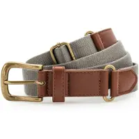 Asquith & Fox Heren Fauxleer en Canvasgordel (Leisteen)