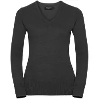 Russell athletic Russell Collection Dames/Dames Sweatshirt Katoen Acryl V Hals (Houtskool mergel)
