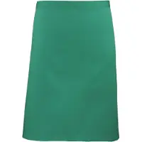 Premier Dames/Dames Mid-Length Apron (Pakket van 2) (Smaragd)