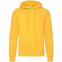 Fruit Of The Loom Unisex Volwassenen Klassiek Sweatshirt met capuchon (Zonnebloem)