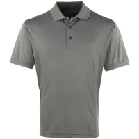 Premier Heren Coolchecker Pique Poloshirt (Donkergrijs)
