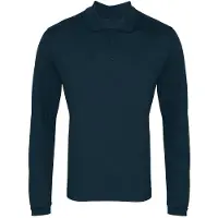 Premier Heren Coolchecker Pique Poloshirt met lange mouwen (Marine)