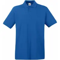 Fruit Of The Loom Premium Heren Poloshirt Met Korte Mouwen (Royaal Blauw)