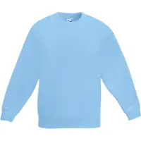 Fruit Of The Loom Kids Unisex klassieke 80/20 set-in sweater (Hemel Blauw)