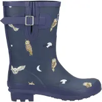 Cotswold Dames/Dames Woodland Uil Mid Cut Wellington Laarzen (Middenblauw)