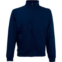 Fruit Of The Loom Heren Premium 70/30 Ritssluiting Neck Sweatshirt (Donker Marine)