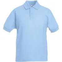 Fruit Of The Loom Kinder/Kids Piqué Poloshirt met Korte Mouwen (Hemel Blauw)