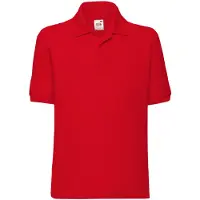 Fruit Of The Loom Kinder/Kids Piqué Poloshirt met Korte Mouwen (Rood)