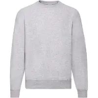 Fruit Of The Loom Heren Raglan Mouwen Belcoro Sweatshirt (Heather Grijs)