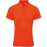 Premier Dames/dames Coolchecker Plus Piqu Polo met CoolPlus (Oranje)