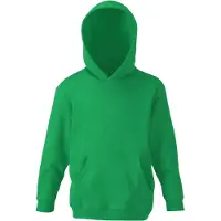 Fruit Of The Loom Kids Unisex Classic 80/20 Hoodie (Kelly Groen)