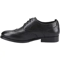 Hush puppies Dames Natalia Leren Brogues (Zwart/Zwart)
