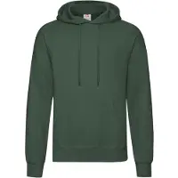 Fruit Of The Loom Unisex Volwassenen Klassiek Sweatshirt met capuchon (Fles groen)