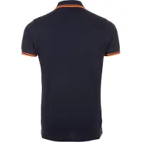Sols Heren Pasadena getipt korte mouw Pique Polo Shirt (Franse marine/Neon Orange)