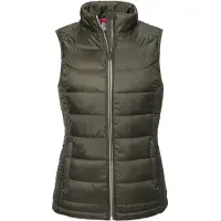 Russell athletic Russell Dames/Dames Nano Gewatteerde Bodywarmer (Donkere Olijf)