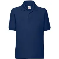 Fruit Of The Loom Kinder/Kids Piqué Poloshirt met Korte Mouwen (Marine)