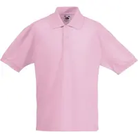 Fruit Of The Loom Kinder/Kids Piqué Poloshirt met Korte Mouwen (Licht Roze)