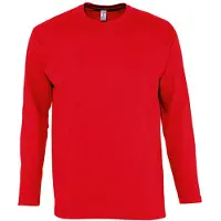 Sols Heren Monarch T-Shirt met lange mouwen (Rood)