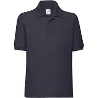 Fruit Of The Loom Kinderen /Kinder Poly/ Katoen Piqué-Poloshirt Voor Kinderen. (Deep Navy)