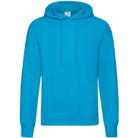 Fruit Of The Loom Unisex Volwassenen Klassiek Sweatshirt met capuchon (Azuurblauw)