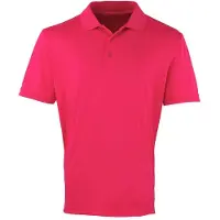 Premier Heren Coolchecker Pique Poloshirt (Heet Roze)