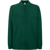 Fruit Of The Loom Heren Premium Poloshirt Met Lange Mouwen (Forest Groen)