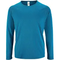 Sols Heren Sportief T-Shirt met lange mouwen (Aqua)