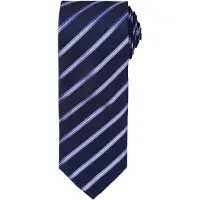 Premier Heren Sport Stripe Pattern Formele Work Tie (Marine / Royal)