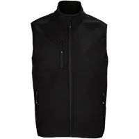 Sols Heren Falcon Softshell gerecyclede bodywarmer (Zwart)