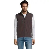 Sol Heren Rallye Softshell Mouwloos Gilet (Donkere chocolade)