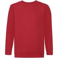 Fruit Of The Loom Childrens Unisex Set In Sleeve Sweatshirt (Rood)