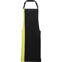 Premier Uniseks Contrast Werkkleding Schort (Pack of 2) (Zwart/Kalk)