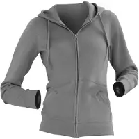 Russell athletic Russell Dames Premium Authentieke Hoodie met rits (3-laagse stof) (Licht Oxford)