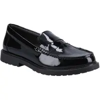 Hush puppies Dames/Dames Verity Leren Loafers (Zwart octrooi)