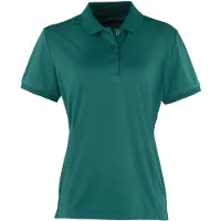 Premier Dames/dames Coolchecker korte mouw Pique Polo T-Shirt (Fles)