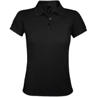 Sols Dames/dames Prime Pique Polo Shirt (Zwart)