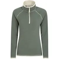 Mountain Warehouse Dames/Dames Montana Half Zip Fleece Top (Donkergroen)