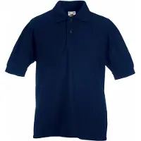 Fruit Of The Loom Kinder/Kids Piqué Poloshirt met Korte Mouwen (Donker Marine)