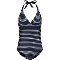 Regatta Dames/Dames Flavia II Stripe One Piece Zwempak (Marine, Wit)