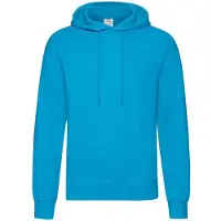 Fruit Of The Loom Volwassenen Unisex klassiek sweatshirt met capuchon (Azuurblauw)