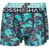 Crosshatch Heren Linamo MVE Open Fly Boxershorts (Set van 3) (Teal)