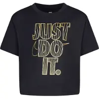 Nike Meisjes Shine Boxy T-Shirt (Zwart)