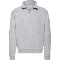 Fruit Of The Loom Volwassenen Unisex klassiek sweatshirt met ritssluiting (Heide Grijs)
