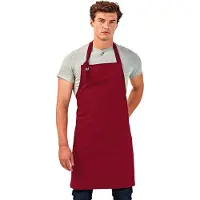 Premier Unisex Calibre Heavy Cotton Canvas Bib Apron (Pakket van 2) (Bourgondië)