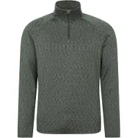 Mountain Warehouse Heren Power Quarter Zip Midlayer (Khaki Groen)