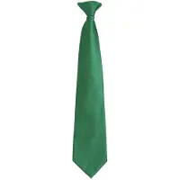 Premier Unisex volwassen kleuren modieuze effen Clip-On stropdas (Smaragd)