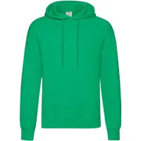 Fruit Of The Loom Unisex Volwassenen Klassiek Sweatshirt met capuchon (Kelly Groen)