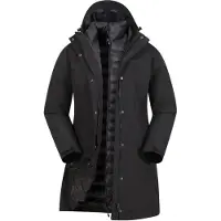 Mountain Warehouse Dames/Dames Alaska Lange 3 in 1 Jas (Jet Zwart)